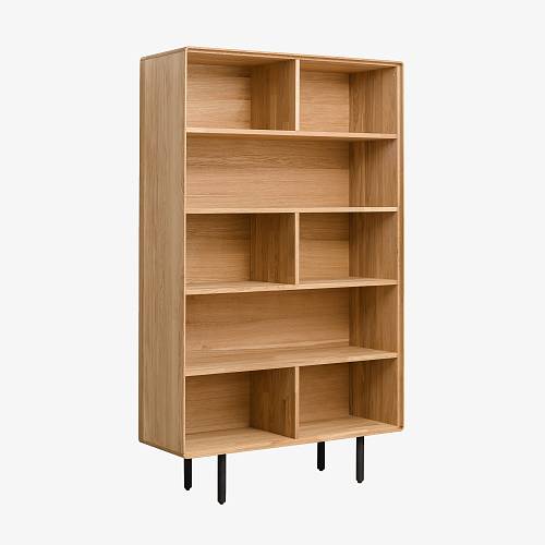 картинка Стеллаж Нествед 107,4х40х180 см массив дуба тон натуральный (масло) от производителя дизайнерской мебели Deephouse