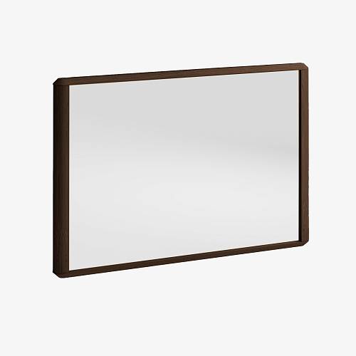 картинка Зеркало Канберра настенное 94х63х3,6 см массив дуба тон темный орех (бейц/лак) от производителя дизайнерской мебели Deephouse