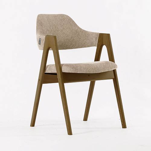 картинка Стул Белфаст серо-коричневая ткань массив бука тон терра (масло) от производителя дизайнерской мебели Deephouse