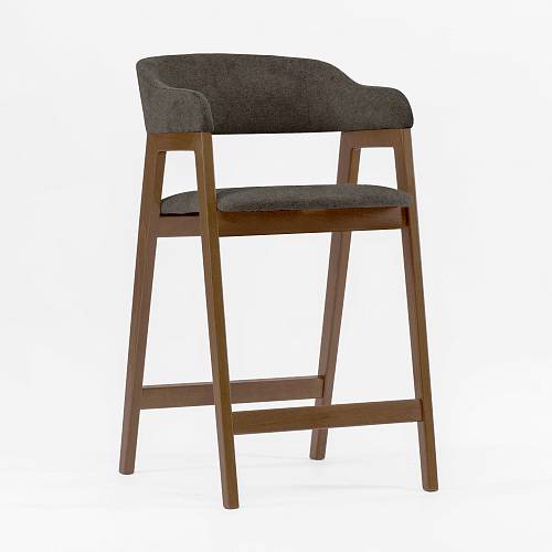 картинка Стул Челси полубарный серо-коричневая ткань массив бука (терра) высота подлокотников 83,5 см от производителя дизайнерской мебели Deephouse