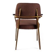 Кресло Вена брашированная латунь (медный) (тренд 2019!) темно-коричневое - 5