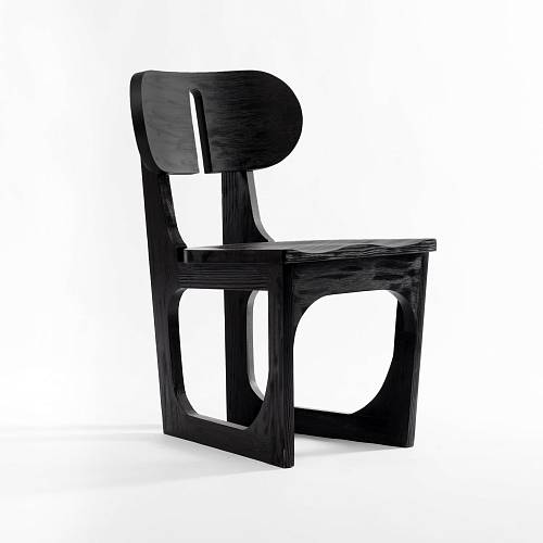 картинка Стул ремесленный ручной работы Кинешма сосна тон черный от производителя дизайнерской мебели Deephouse