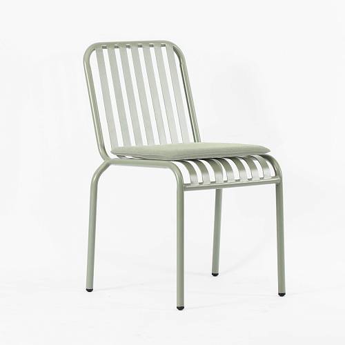 картинка Стул Кальяри металлический тон фисташковый подушка фисташковая от производителя дизайнерской мебели Deephouse