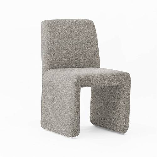 картинка Стул Прато серая ткань микровелюр букле от производителя дизайнерской мебели Deephouse