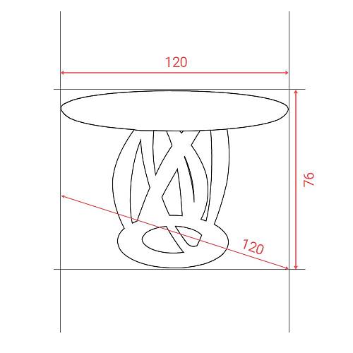 картинка Стол  Верона круглый 120 см массив дуба, столешница дерево от производителя дизайнерской мебели Deephouse