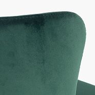 Стул Cindy New темно-зеленый бархат прострочка ромб на спинке ножки черные - 6