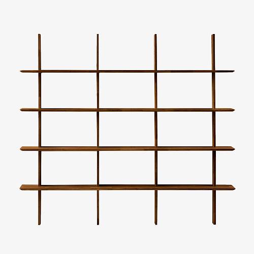 картинка Стеллаж Тампере 2 197х25х176 см массив дуба тон коньяк (масло) от производителя дизайнерской мебели Deephouse