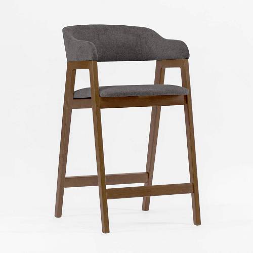 картинка Стул Челси полубарный темно-серая ткань массив бука (терра) высота подлокотников 83,5 см от производителя дизайнерской мебели Deephouse