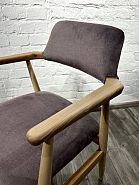 Кресло Узбекистан (образец) натур дерево, сиденье ткань (серый) - 10