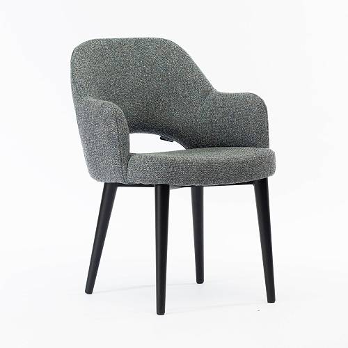 картинка Стул Мартин серо-голубая ткань ножки черные от производителя дизайнерской мебели Deephouse