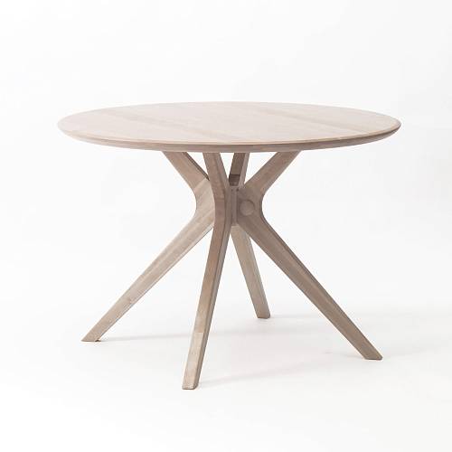 картинка Стол Лейпциг 110 см массив дуба тон светлый натуральный от производителя дизайнерской мебели Deephouse