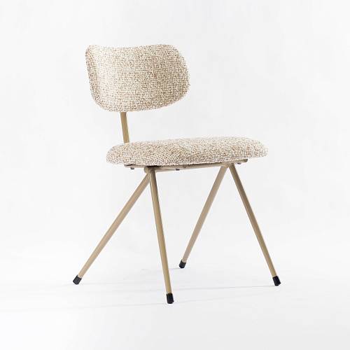 картинка Стул Сеул бежевая ткань ножки металл (бежевый) от производителя дизайнерской мебели Deephouse