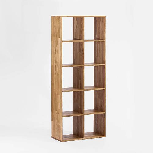 картинка Стеллаж Вестерос 76х35х187 см массив дуба тон натуральный (масло) от производителя дизайнерской мебели Deephouse
