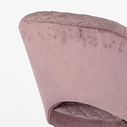 Стул Martin пыльно-розовый бархат HLR с прострочкой ножки под темное дерево - 7