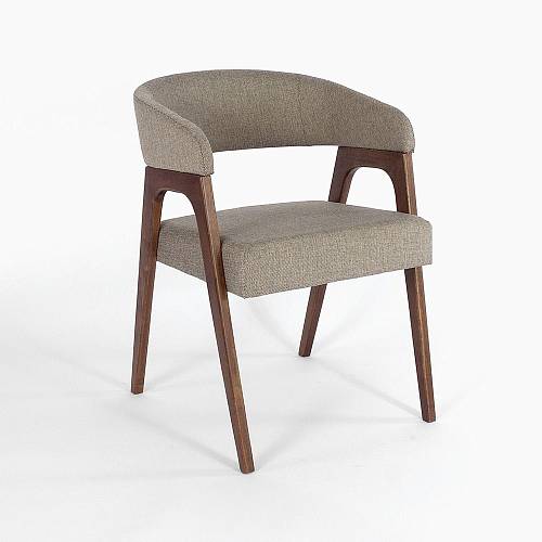 картинка Стул Берн бежево-коричневая ткань + орех от производителя дизайнерской мебели Deephouse