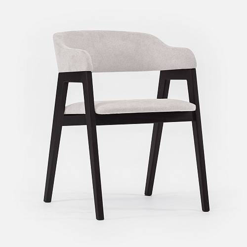 картинка Стул Челси пепельная ткань массив бука (черный) от производителя дизайнерской мебели Deephouse