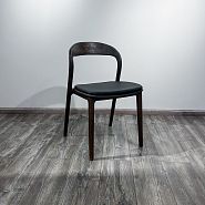 Подушка к стулу Лугано без подлокотников черная экокожа - 13