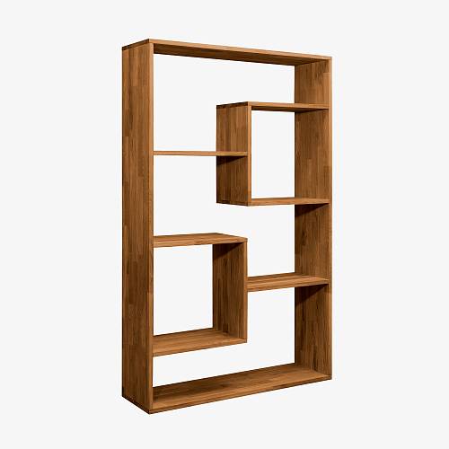 картинка Стеллаж Котка 100х30х165 см массив дуба тон коньяк (масло) от производителя дизайнерской мебели Deephouse