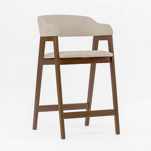 картинка Стул Челси полубарный кремовая ткань массив бука (терра) высота подлокотников 83,5 см от производителя дизайнерской мебели Deephouse