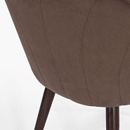 Стул Париж коричневый бархат с вертикальной прострочкой (снаружи и внутри) ножки под темное дерево - 7