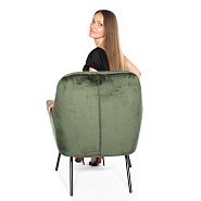 Кресло Зеландия (миникресло) темно-зеленый бархат - 5
