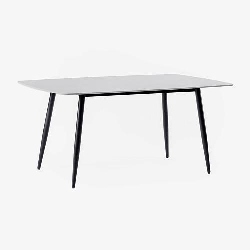 картинка Стол Нуса-Дуа 160x90 см серый ножки черные от производителя дизайнерской мебели Deephouse