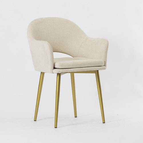 картинка Стул Магриб светло-бежевая ткань ножки золото от производителя дизайнерской мебели Deephouse