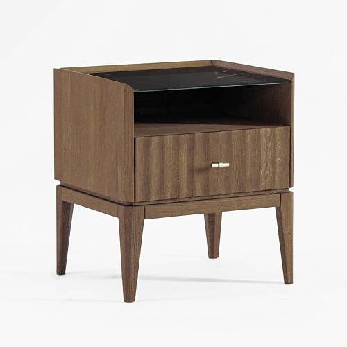 картинка Тумбочка Брисбен 50х42х55 см массив дуба тон терра (масло) от производителя дизайнерской мебели Deephouse