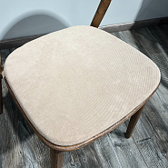 Подушка к стулу Лугано без подлокотников кремовая ткань - 5
