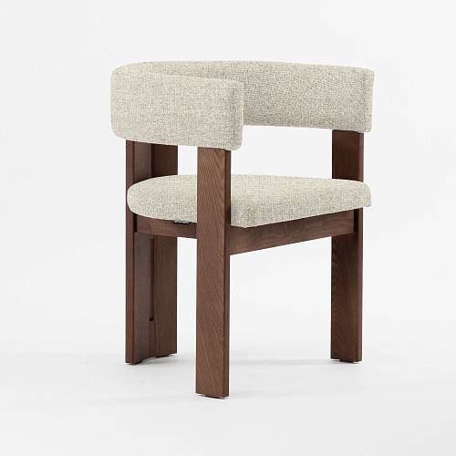 картинка Стул Гамбург светло-бежевая ткань ясень тон орех (масло) от производителя дизайнерской мебели Deephouse