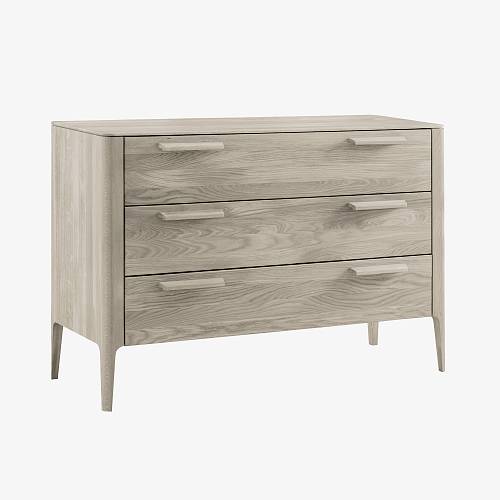 картинка Комод Аделаида с 3 ящиками 120х44х79 см массив дуба тон светлый натуральный (масло) от производителя дизайнерской мебели Deephouse