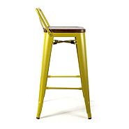 Полубарный стул TOLIX лимонный + дерево - 5