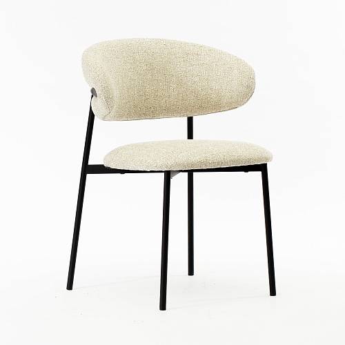 картинка Стул Феррара бежевая ткань ножки черные от производителя дизайнерской мебели Deephouse