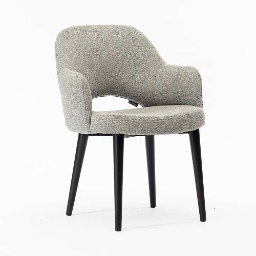 картинка Стул Мартин светло-серая ткань ножки черные от производителя дизайнерской мебели Deephouse