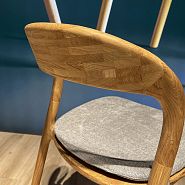 Подушка к стулу Лугано без подлокотников серая ткань - 6