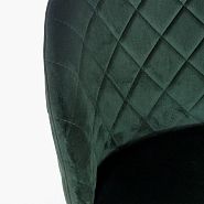 Стул Париж темно-зеленый бархат с прострочкой ромб (снаружи и внутри) ножки черные - 6
