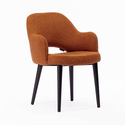 картинка Стул Мартин терракотовая ткань ножки черные от производителя дизайнерской мебели Deephouse