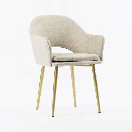 картинка Стул Магриб бежевая ткань ножки золото от производителя дизайнерской мебели Deephouse