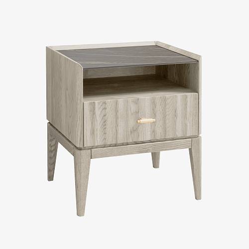 картинка Тумбочка Брисбен 50х42х55 см массив дуба тон светлый натуральный (масло) от производителя дизайнерской мебели Deephouse