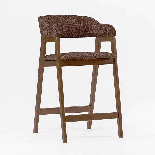 картинка Стул барный Челси ткань красный гранит массив бука (терра) высота подлокотников 96 см от производителя дизайнерской мебели Deephouse