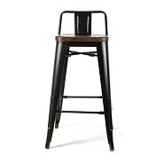 Полубарный стул TOLIX черная сталь + дерево - 3