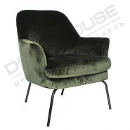 Кресло Зеландия (миникресло) темно-зеленый бархат - 1