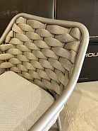 Кресло Кицбюэль плетеное бежевое, подушка ткань бежевая, ножки бежевый металл - 15