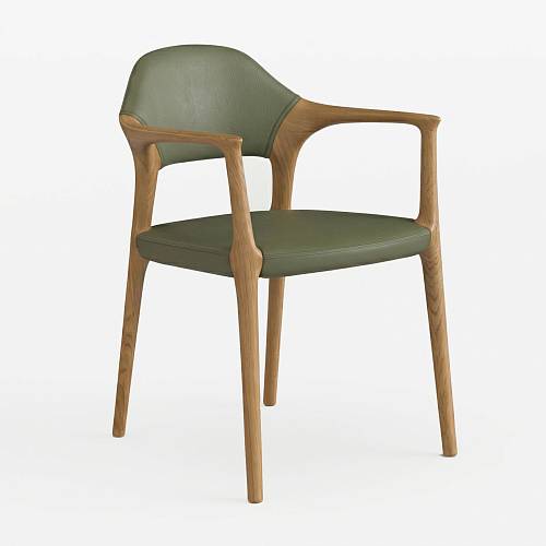 картинка Стул Хоккайдо натуральная кожа дуб  от производителя дизайнерской мебели Deephouse