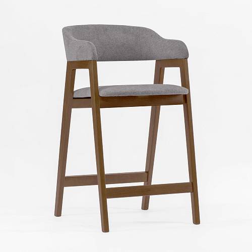 картинка Стул Челси полубарный светло-серая ткань массив бука (терра) высота подлокотников 83,5 см от производителя дизайнерской мебели Deephouse