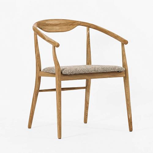 картинка Стул Турин дуб бежево-коричневая ткань тон натуральный (масло) от производителя дизайнерской мебели Deephouse