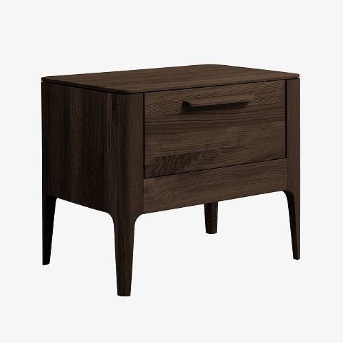 картинка Тумбочка Аделаида 56х41х47 см массив дуба тон темный орех (бейц/лак) от производителя дизайнерской мебели Deephouse