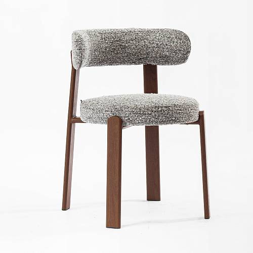 картинка Стул Бонн серая ткань ножки металл (под дерево) от производителя дизайнерской мебели Deephouse