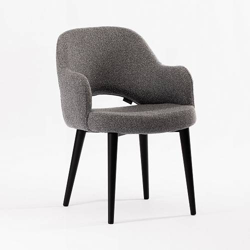 картинка Стул Мартин серая ткань букле ножки черные от производителя дизайнерской мебели Deephouse