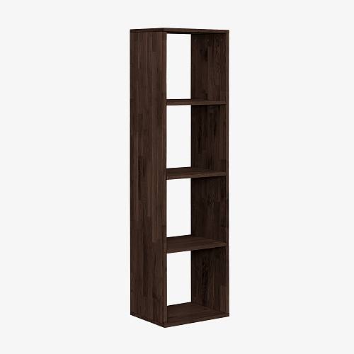 картинка Стеллаж Вестерос 39х35х150 см массив дуба тон темный орех (бейц/лак) от производителя дизайнерской мебели Deephouse